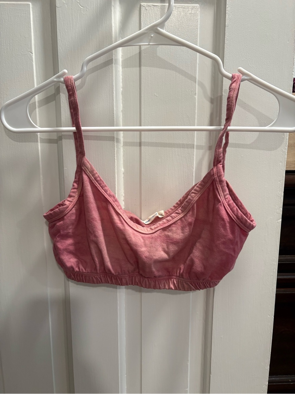 Soft Pink Cotton Bralette - Organic Cotton, Hand Dyed - Industry of All Nations